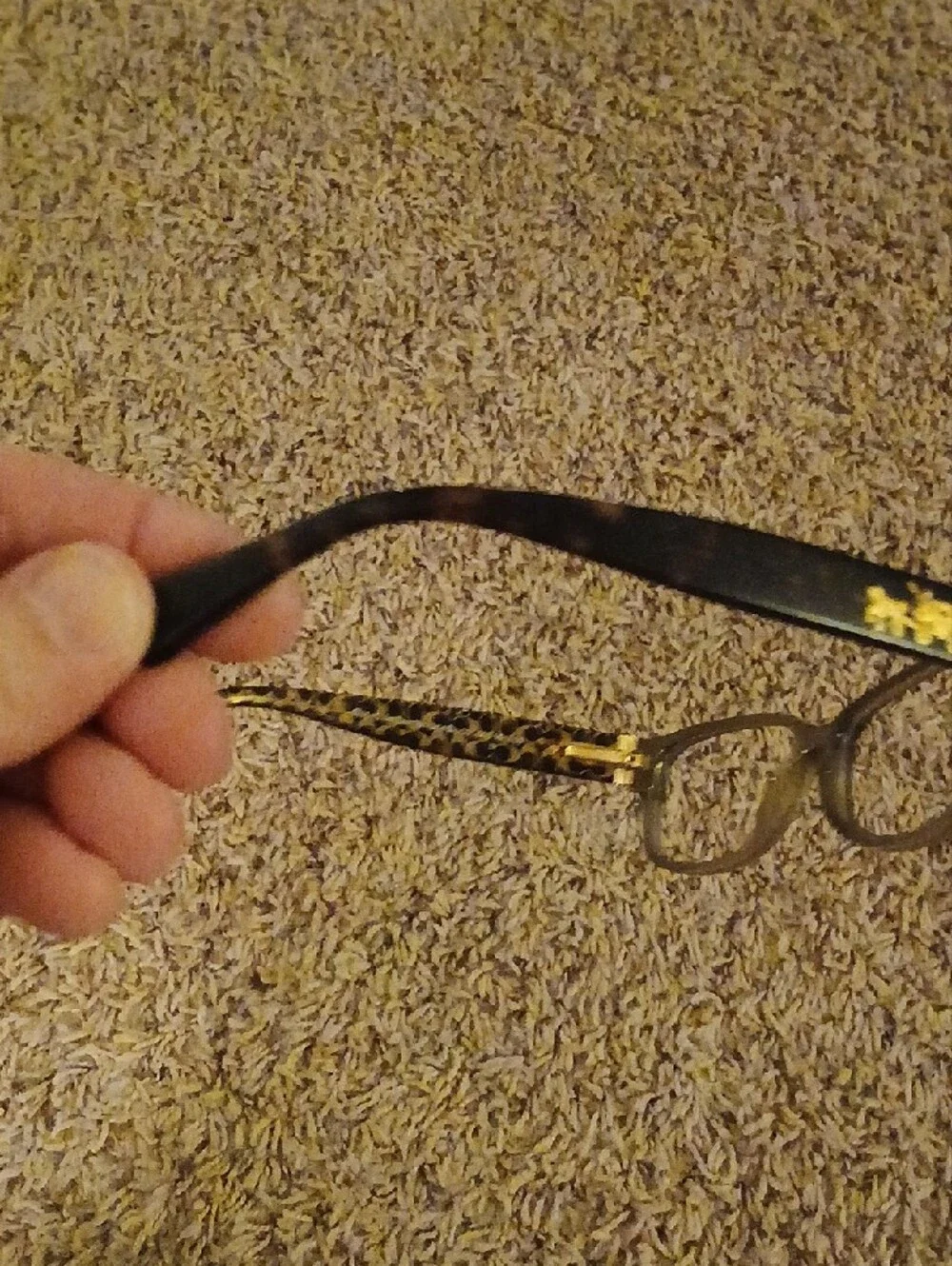 Coach Black and Gold Semi-Rimless Reading Glasses
